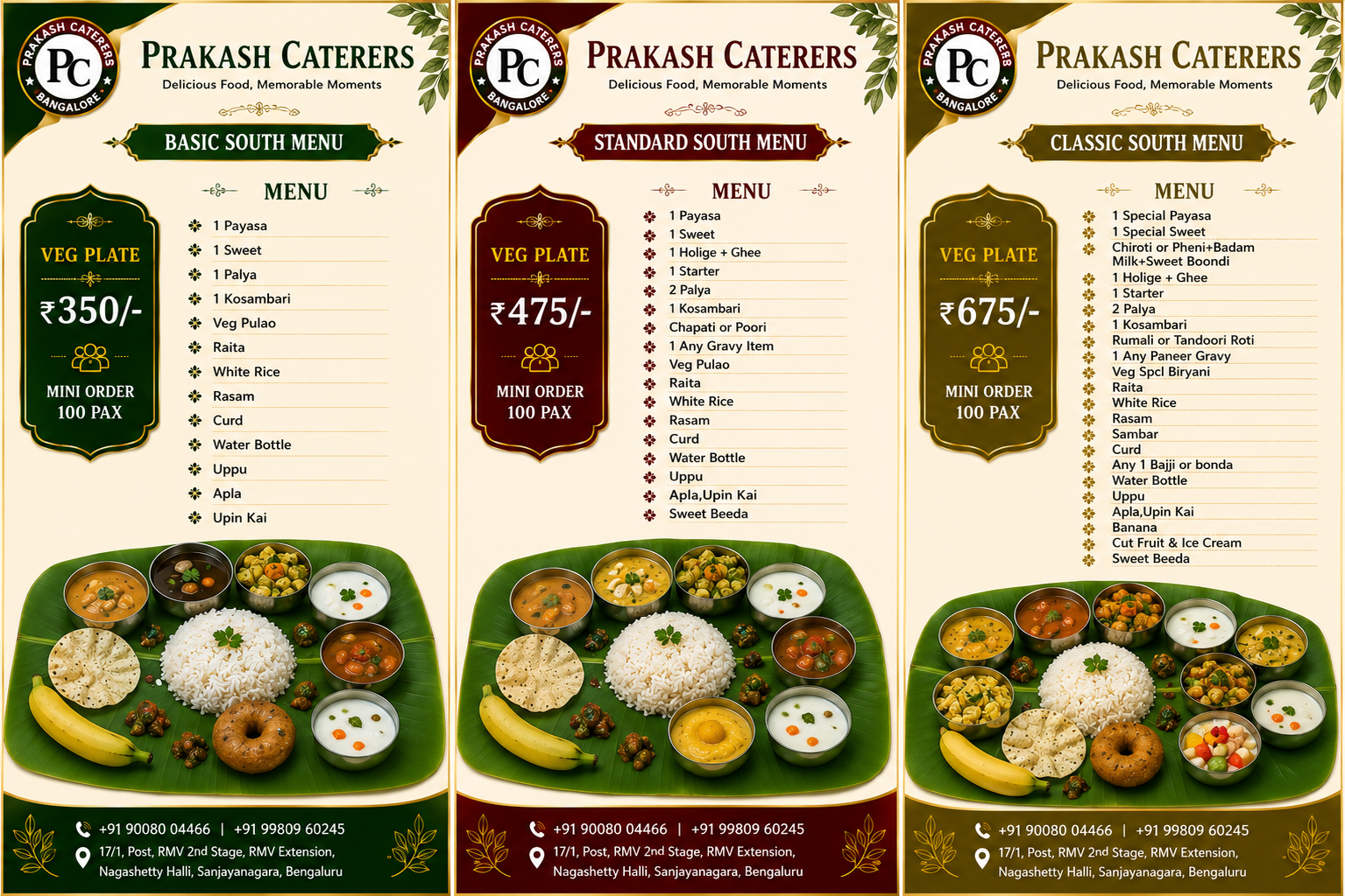 South Indian Menu